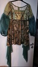 Mittelalter Kleid, historisches Kostüm, LARP, Grün Gold, Selbst Genäht