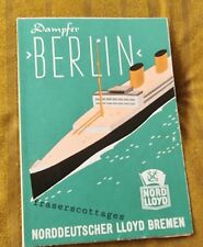1930 Interieur 3. Klasse norddeutsch Lloyd Bremen Broschüre