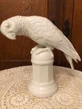 Großer Papagei , Weißporzellan, Zeh, Scherzer & Co , 26cm, TOPZUSTAND