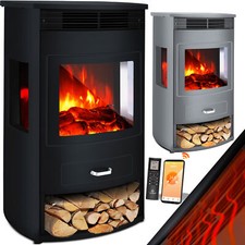KESSER® Elektrokamin Elektrischer Kamin Heizgerät Heizlüfter Heizung Ofen Timer