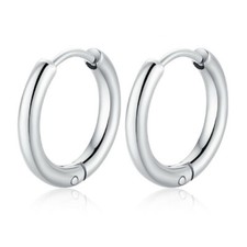 1 oder 3 Paar Creolen Rund 8-20 mm INNENDURCHMESSER Edelstahl Damen Herren