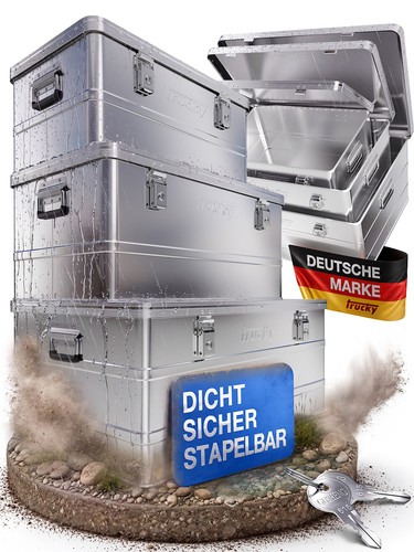 Set aluminium box - box, silber