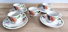 Villeroy & Boch AMAPOLA Kaffeegedeck 5 Kaffeetassen Tasse 4 Untertassen Teller
