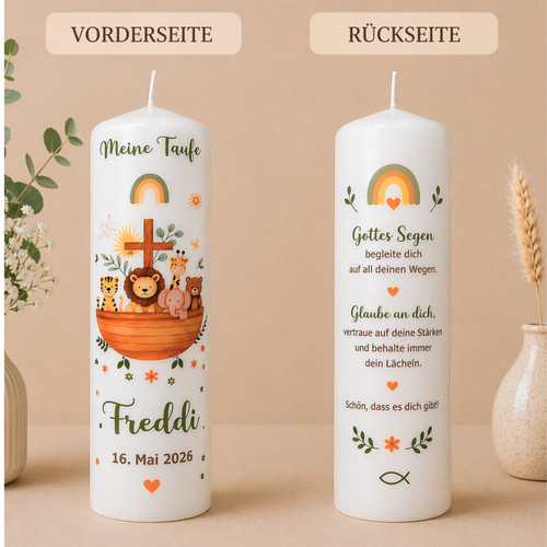 Taufkerze arche noah - taufkerze,