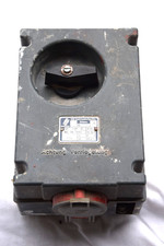 schaltbare Starkstromdose LFDP 32 Kraftstrom Dose Schalter 380V VEB Grimma DDR