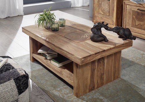 Couchtisch 118x70cm massivholz - 118x70cm,