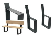 Bankbeine metall schwarz - bankbeine, mit