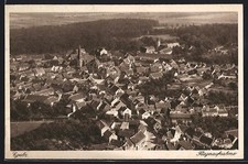 Ansichtskarte Egeln, Ortsansicht vom Flugzeug aus 