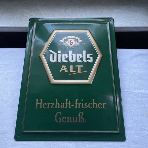 Diebels alt bier blechschild - bier,