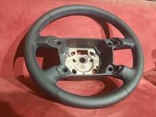 Lenkrad VW Caddy T5 Transporter Multivan Neu Bezogen Leder Blaue Naht