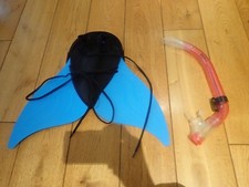 Monoflosse Meerjungfrau + Mares Marken Schnorchel neuwertiger Zustand! unter 11