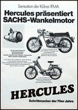 Hercules Wankel, K 50 RX und M1, originale Werbung aus 1970