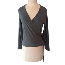 Damen Wickel Jacke Grau Lana