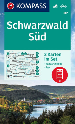 Kompass wanderkarten set - kompass, 887
