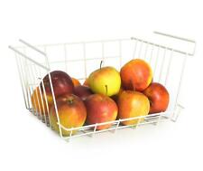 Hängekorb aus Metall Schrankkorb Einhängekorb Regalkorb Aufbewahrungskorb Weiß