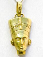 Pharao Anhänger "Königin Nofretete" Sterling Silber 925 vergoldet Ägypten c 1900