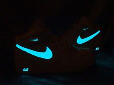 CUSTOM NIKE AIR FORCE 1 HI MID GLOW IN THE DARK SCHUHE AF1 EINZELSTÜCK  /D75