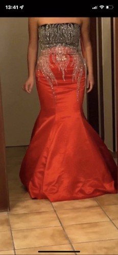 Abendkleid rot glänzend