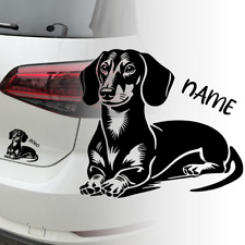 Auto Aufkleber | Dackel Dachshund Teckel | Wunschname Personalisiert Sticker 694