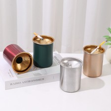 Edelstahl Aschenbecher Mit Deckel Sturmaschenbecher Windaschenbecher Rund