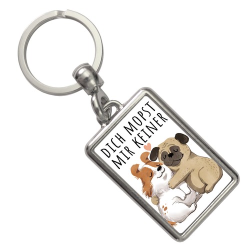Mops schlüsselanhänger mit - mops,