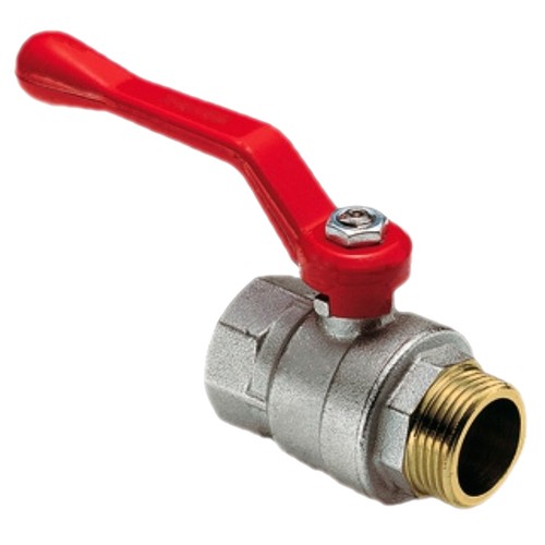 Kugelhahn mit hebelgriff - hebelgriff, rot