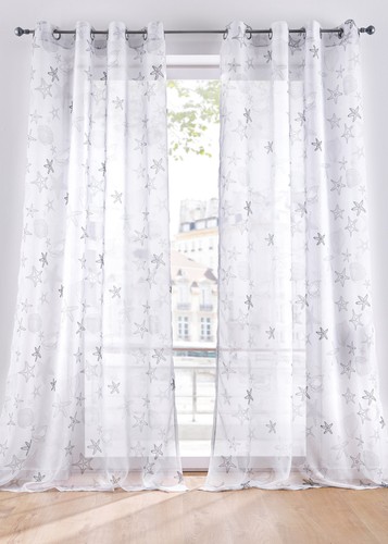 Transparente gardine mit - 1.st,