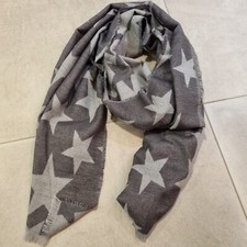 Schal Tuch S.Oliver grau Sterne Viskose Neu