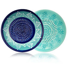 GLORIFY HOME Keramikreibe Knoblauchreibe Ingwerreibe Reibeteller Doppel Teruel