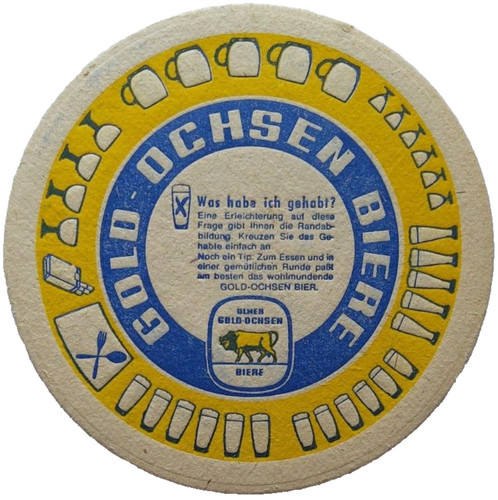 Alter bierdeckel brauerei gold - brauerei,