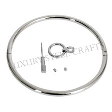 8mm Silber Damen Rund Edelstahl Halsreif der O abschließbar