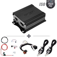 OPTION AIR-2 ISO Kit 2-Kanal Mini Verstärker P&P für ISO Stecker 2x100W Endstufe