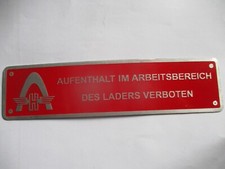 Typenschild Id-plate Alu-Schild Hanomag Aufenthalt Frontlader  S78