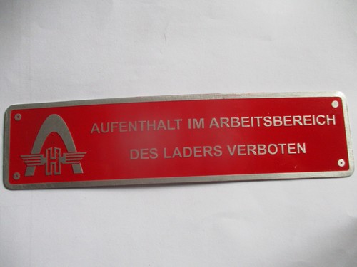 Typenschild plate - typenschild, id-plate