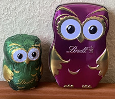 Lindt Eule Metalldose pink +