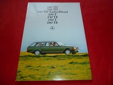 MERCEDES S123 T-Modelle 240 TD 300 TD 200 T 230 TE 250 T 280 TE Prospekt 1980
