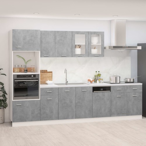 Betongrau küchenschrank - betongrau,