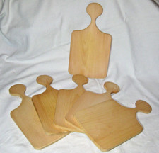 6 großes Schneidebrett Holz 34,5x18,4x1,5cm Frühstücksbrettchen Vesperbrett Bret