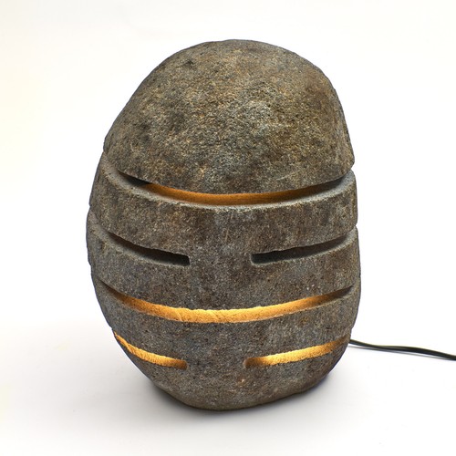 Indonesische flussstein lampe - indonesische, flussstein-lampe