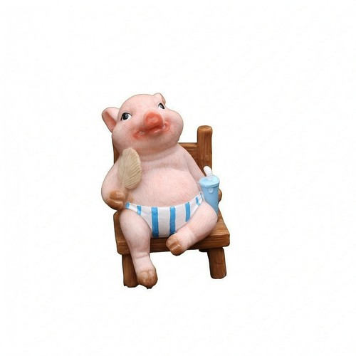 Rosa schweinefigur lackiert - rosa,