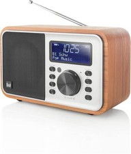 Dual DAB+ / UKW Radio mit Akku u: Bluetooth, Braun, B- Ware
