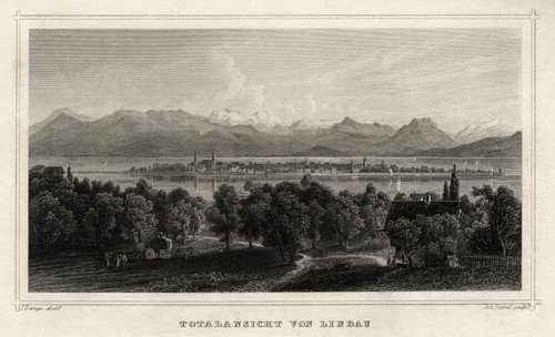 Lindau bodensee gesamtansicht - bodensee,