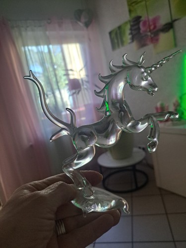 Mund geblasenes glas einhorn - geblasenes,