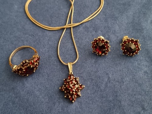 Echtes granatschmuck set aus - echtes,