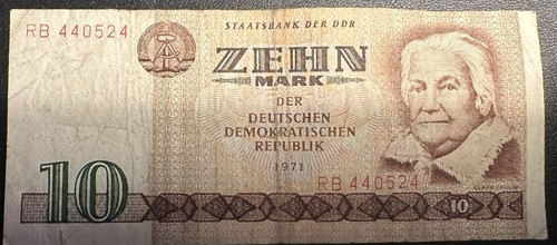 Ddr mark 1971 geldschein - 10,