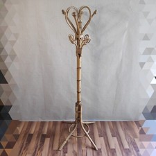 Rattan Garderobenständer Vintage 70er Mid Century Bambus Holz Retro Top Zustand