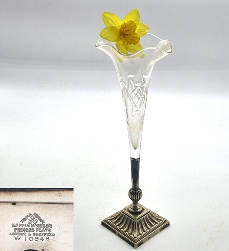 Antik jugendstil glas vase - antik,