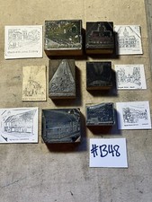 6x VINTAGE METALL auf HOLZ