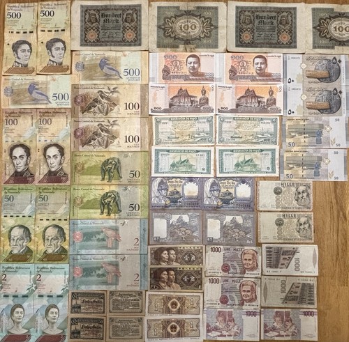 Banknoten lot aus - lot, aller