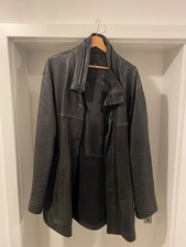 Ledermantel Herren XL/54, braun mit Innenfutter